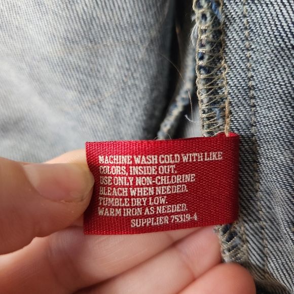 ARIZONA JEAN Womens Dark Wash Denim Jacket Button Down Crop Waist Size M - Picture 5 of 12